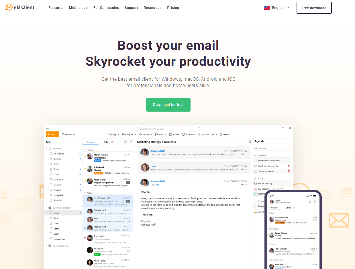 Сервис eM Client
