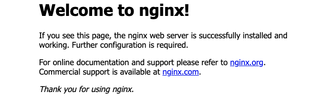 Приветственная страница nginx