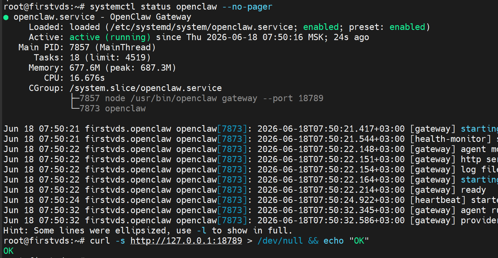 Вход в OpenClaw