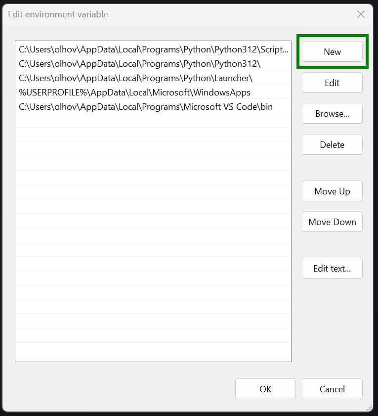 Добавление rclone в переменную окружения PATH