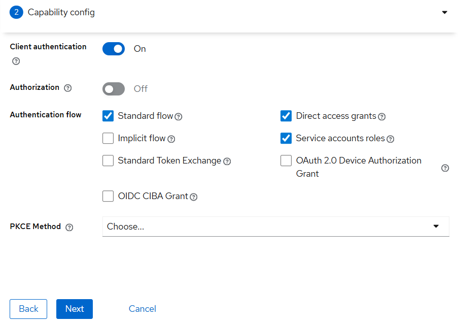 Capability config