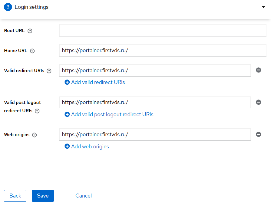 Login Settings