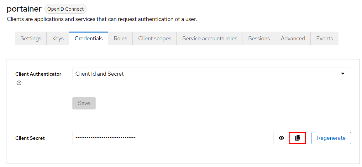 Настройка Client Secret
