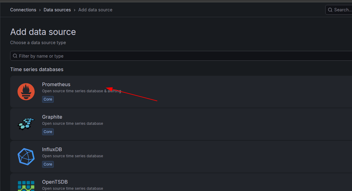 Подключение Prometheus как источника данных в Grafana