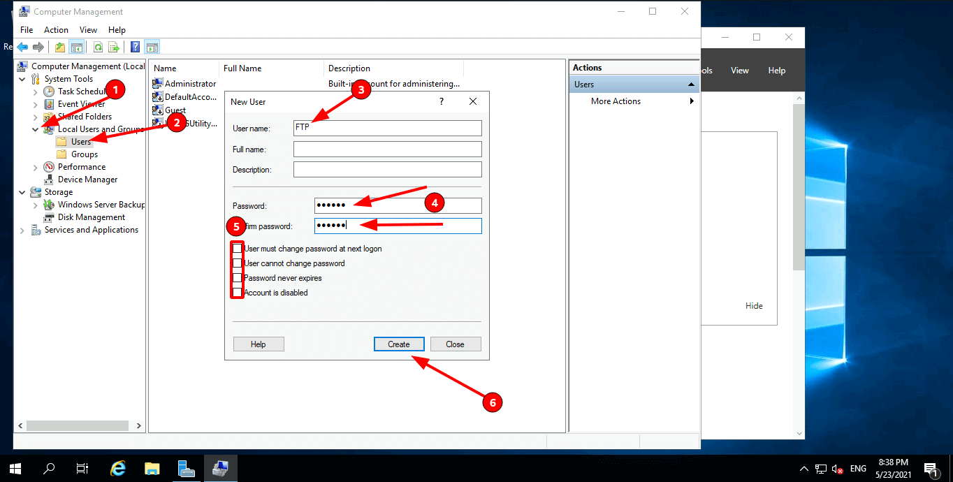 Как настроить FTP-сервер на Windows Server 2019