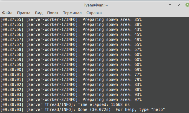 Как запустить сервер майнкрафт на linux