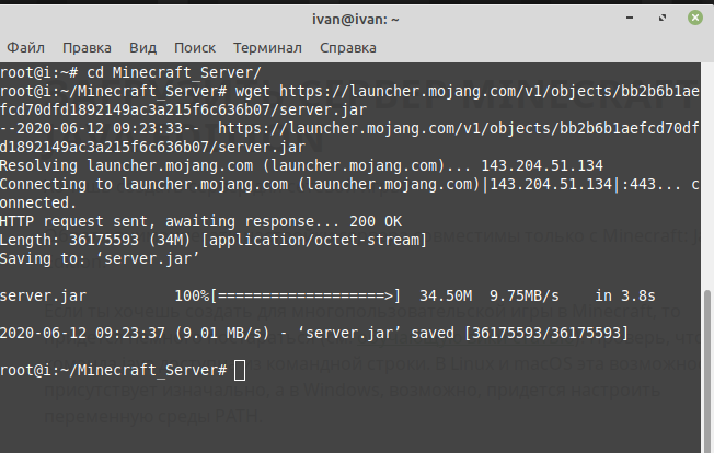Как установить сервер майнкрафт на vds debian